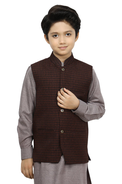 Boys Rust Waistcoat From Diners