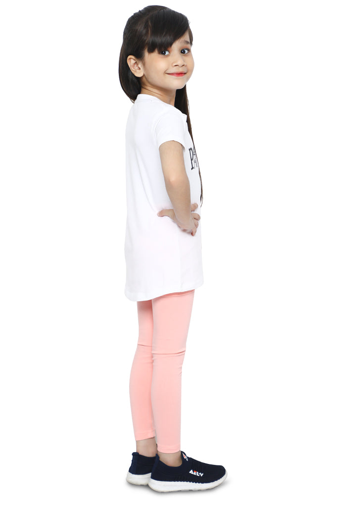 T-Shirt For Girls In Off-White SKU: KGA0179-Off-White - Diners