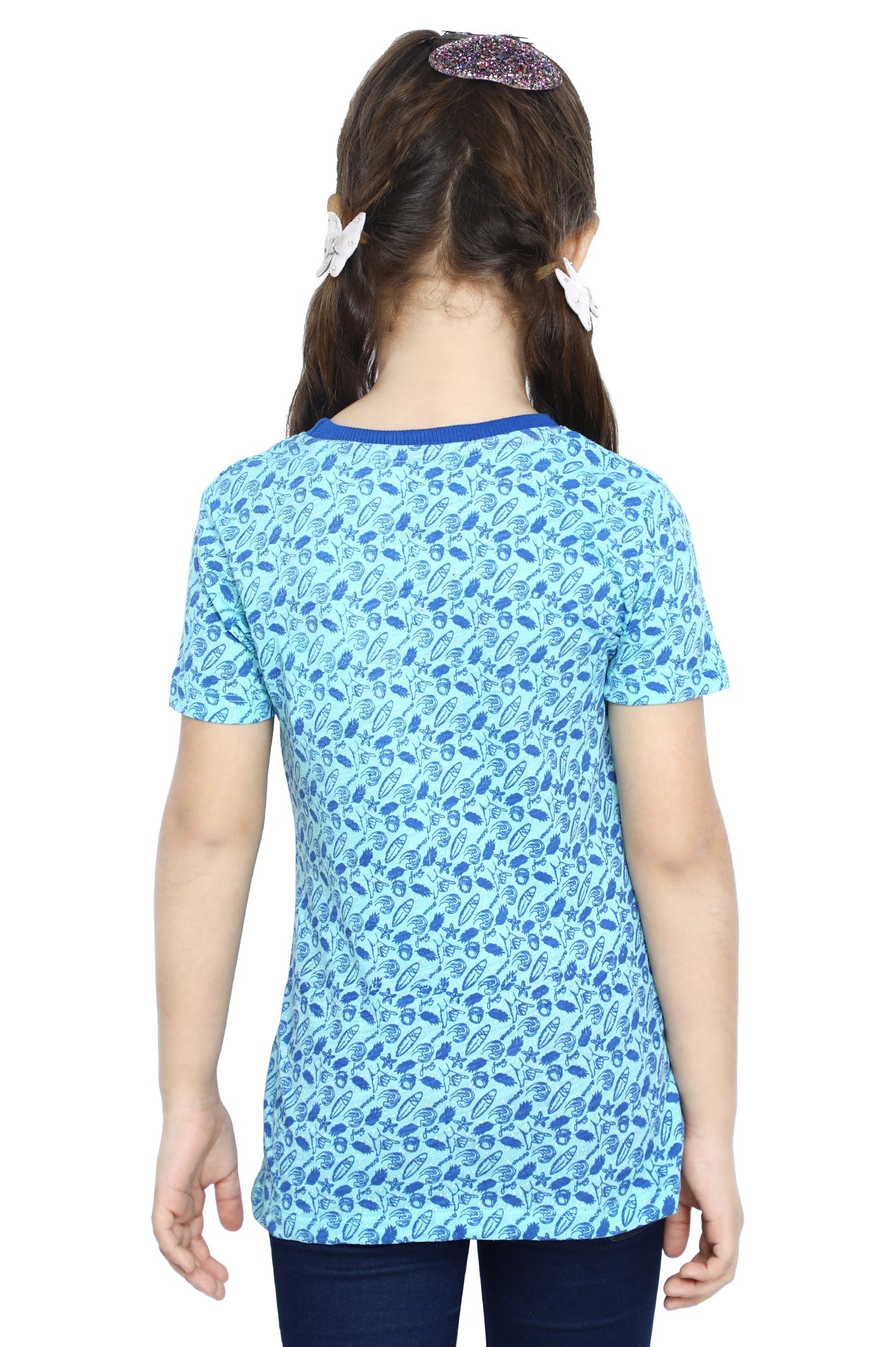 Girls T-Shirt In Blue SKU: KGA-0195-BLUE - Diners