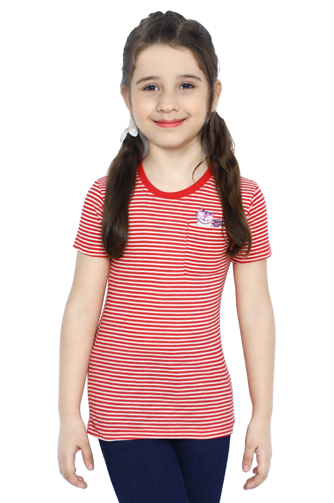 Girls T-Shirt In Red SKU: KGA-0196-RED - Diners