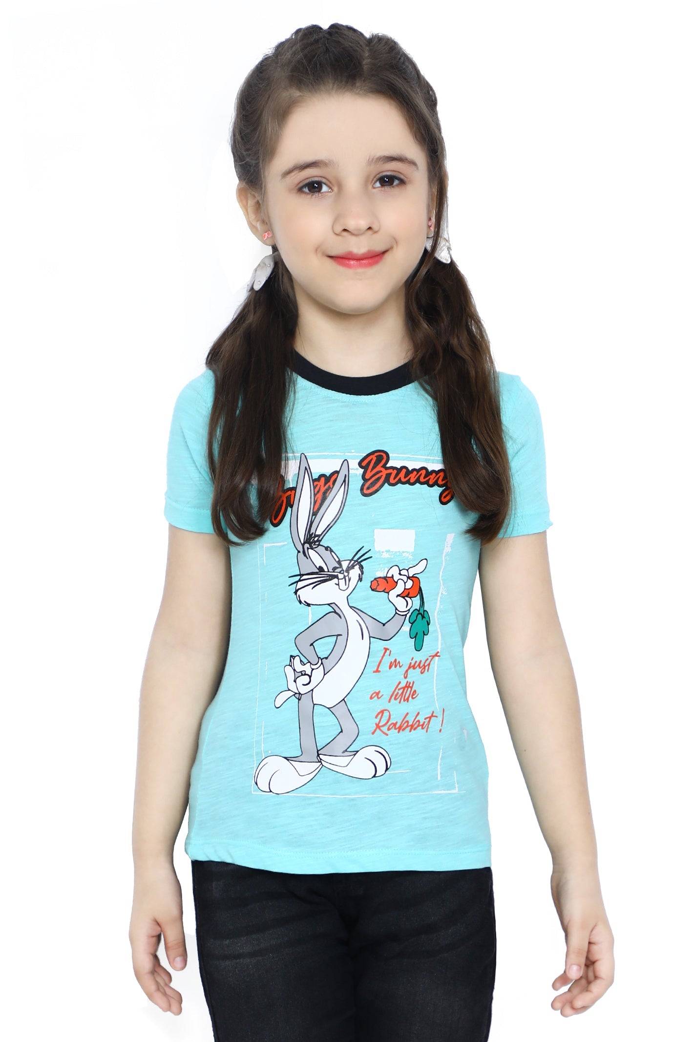 Girls T-Shirt In Sky Blue SKU: KGA-0197-SKYBLUE - Diners