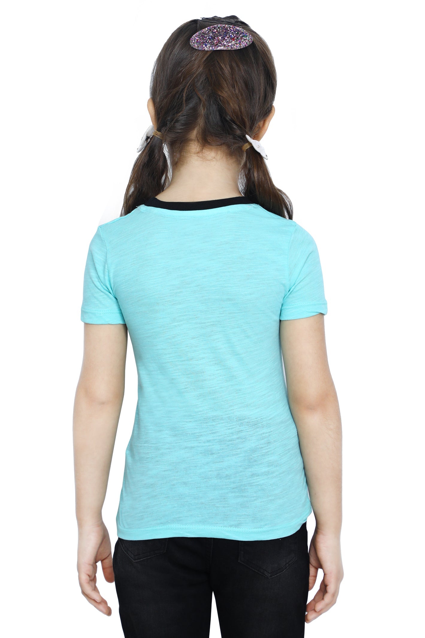 Girls T-Shirt In Sky Blue SKU: KGA-0197-SKYBLUE - Diners