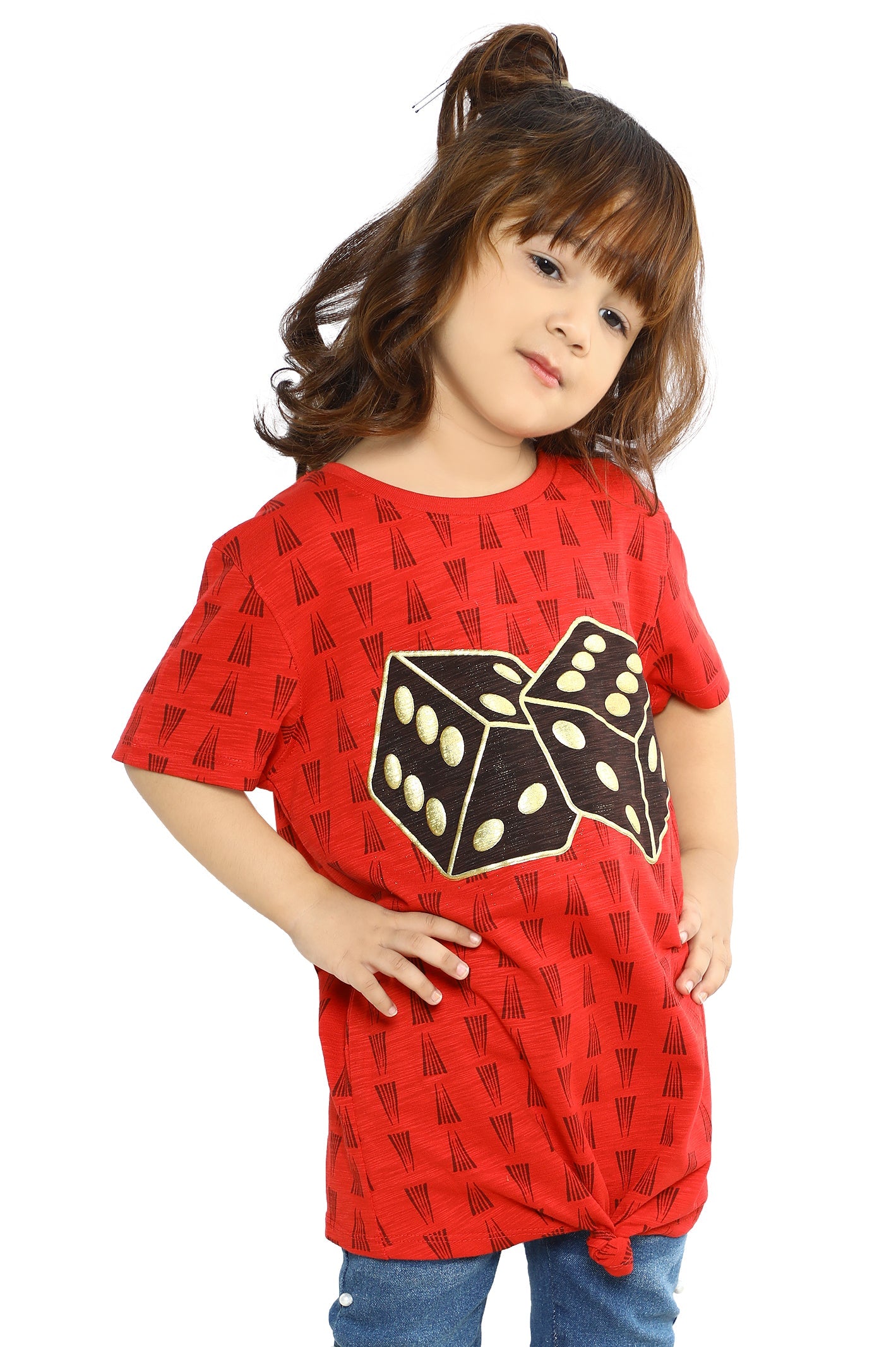 Girls T-Shirt In Red SKU: KGA-0227-RED - Diners