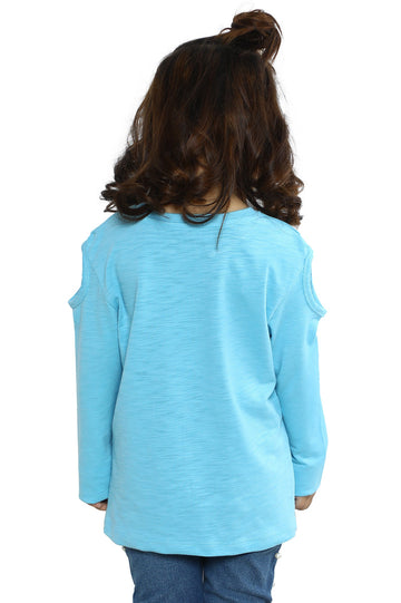 Girls T-Shirt In Turquoise SKU: KGA-0229-TURQUOISE - Diners