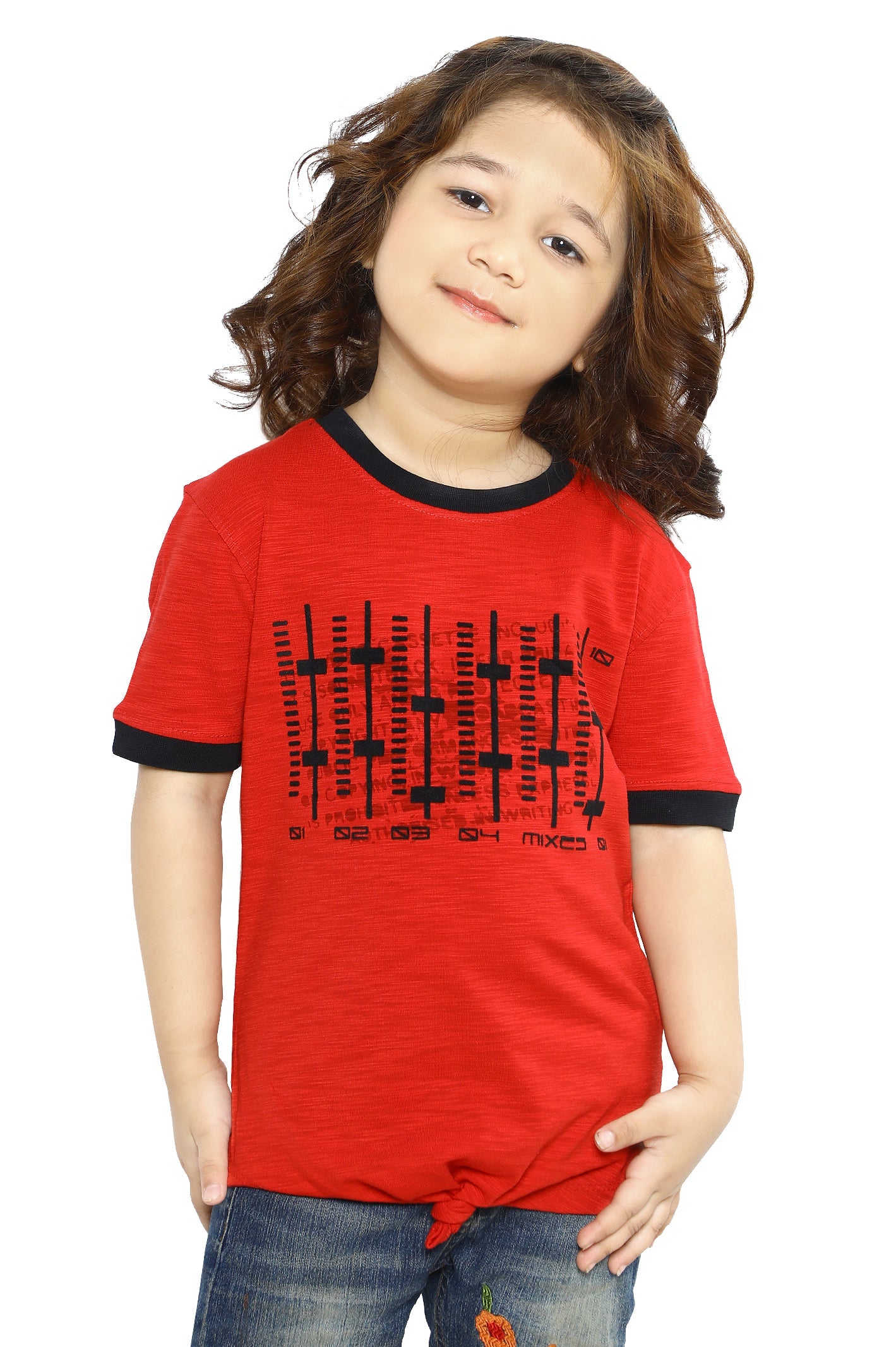 Girls T-Shirt In Red SKU: KGA-0237-RED - Diners