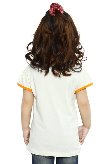 Girls T-Shirt In Cream SKU: KGA-0240-CREAM - Diners