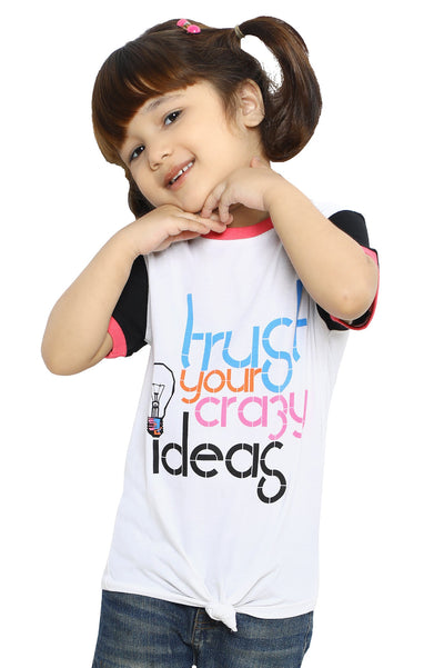 Girls T-Shirt In White - Diners