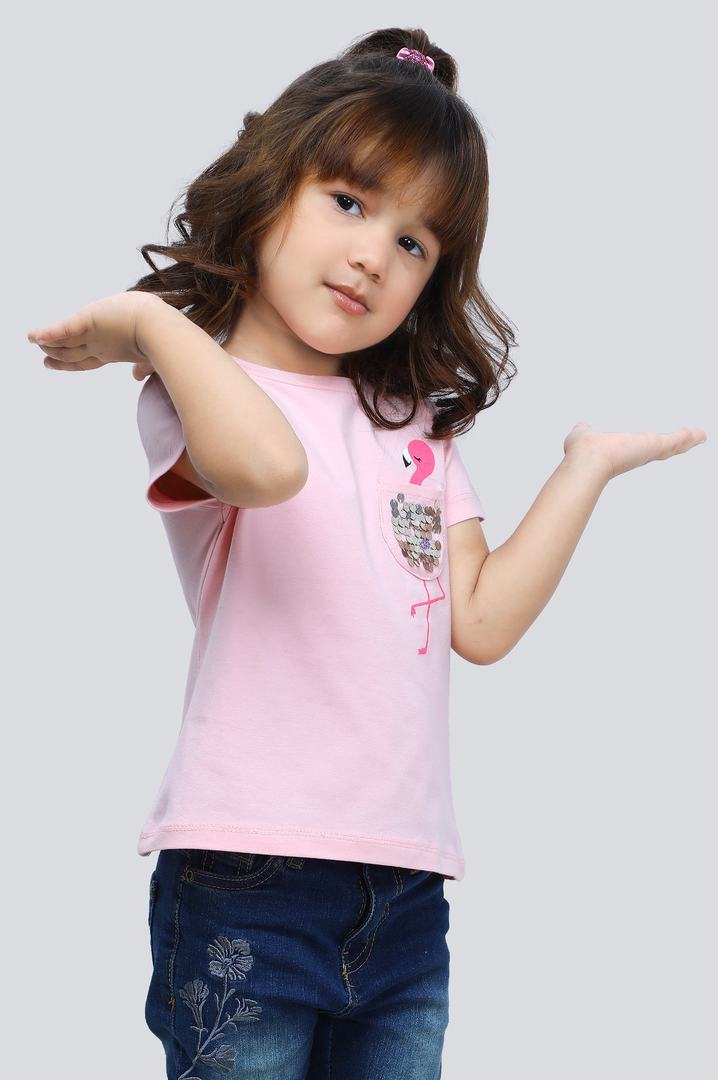Girls T-Shirt In Purple SKU: KGA-0265-PINK - Diners