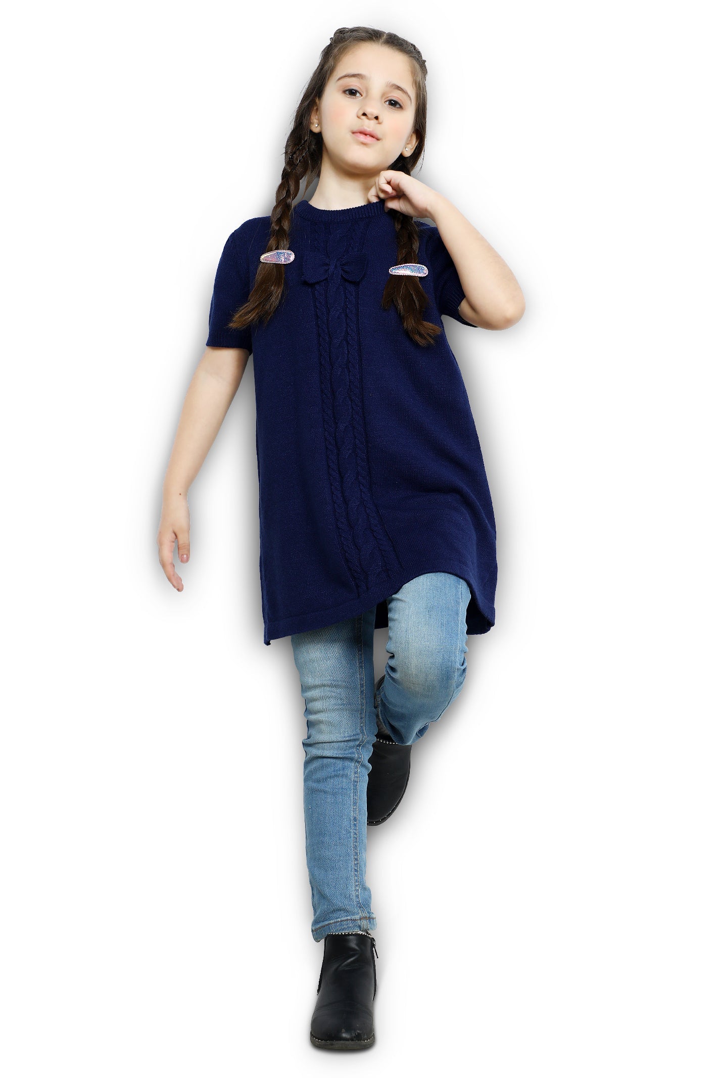 Girls Sweater SKU: KGE-0148-NAVY - Diners