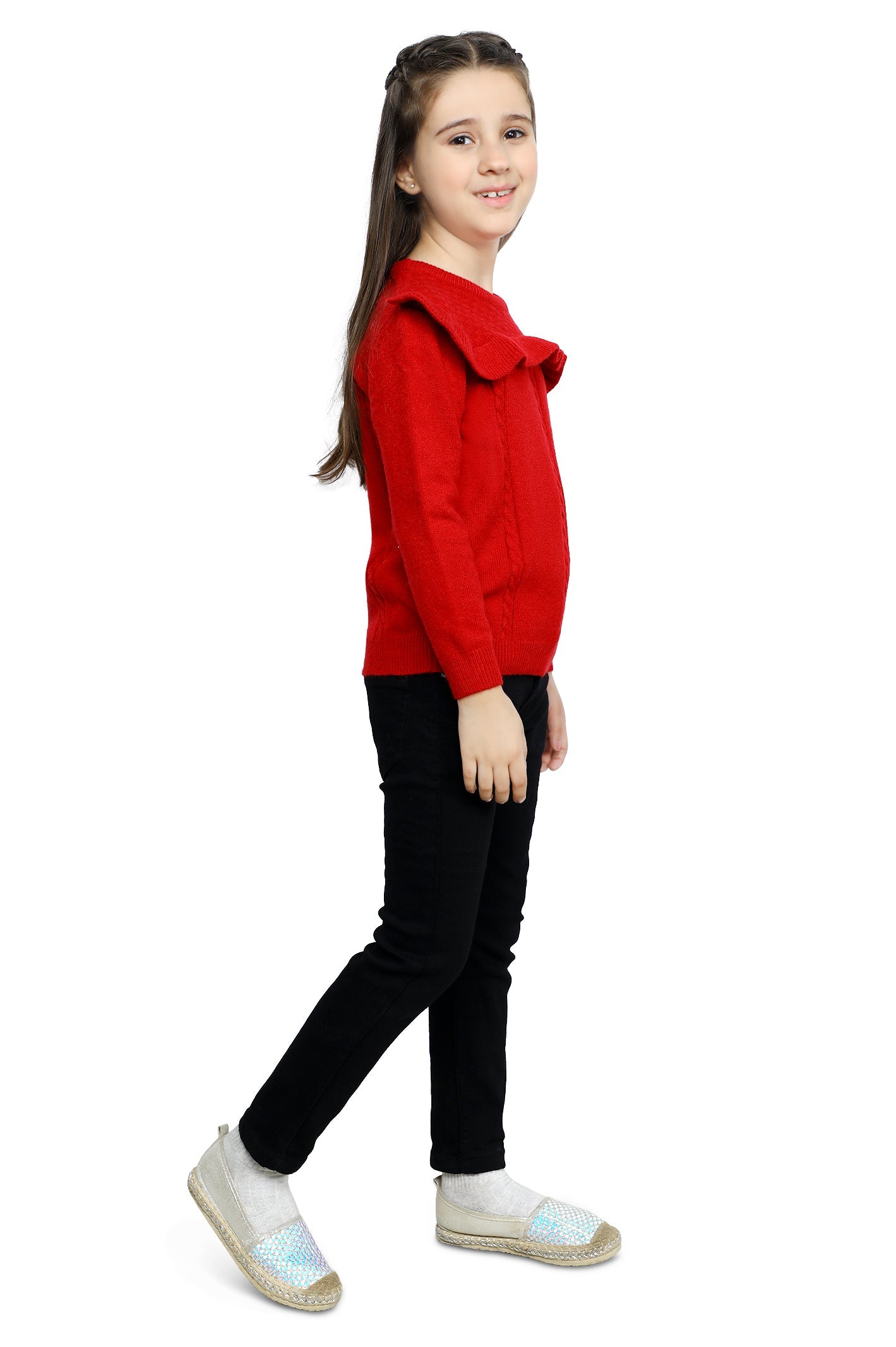 Girls Sweater SKU: KGE-0149-RED - Diners