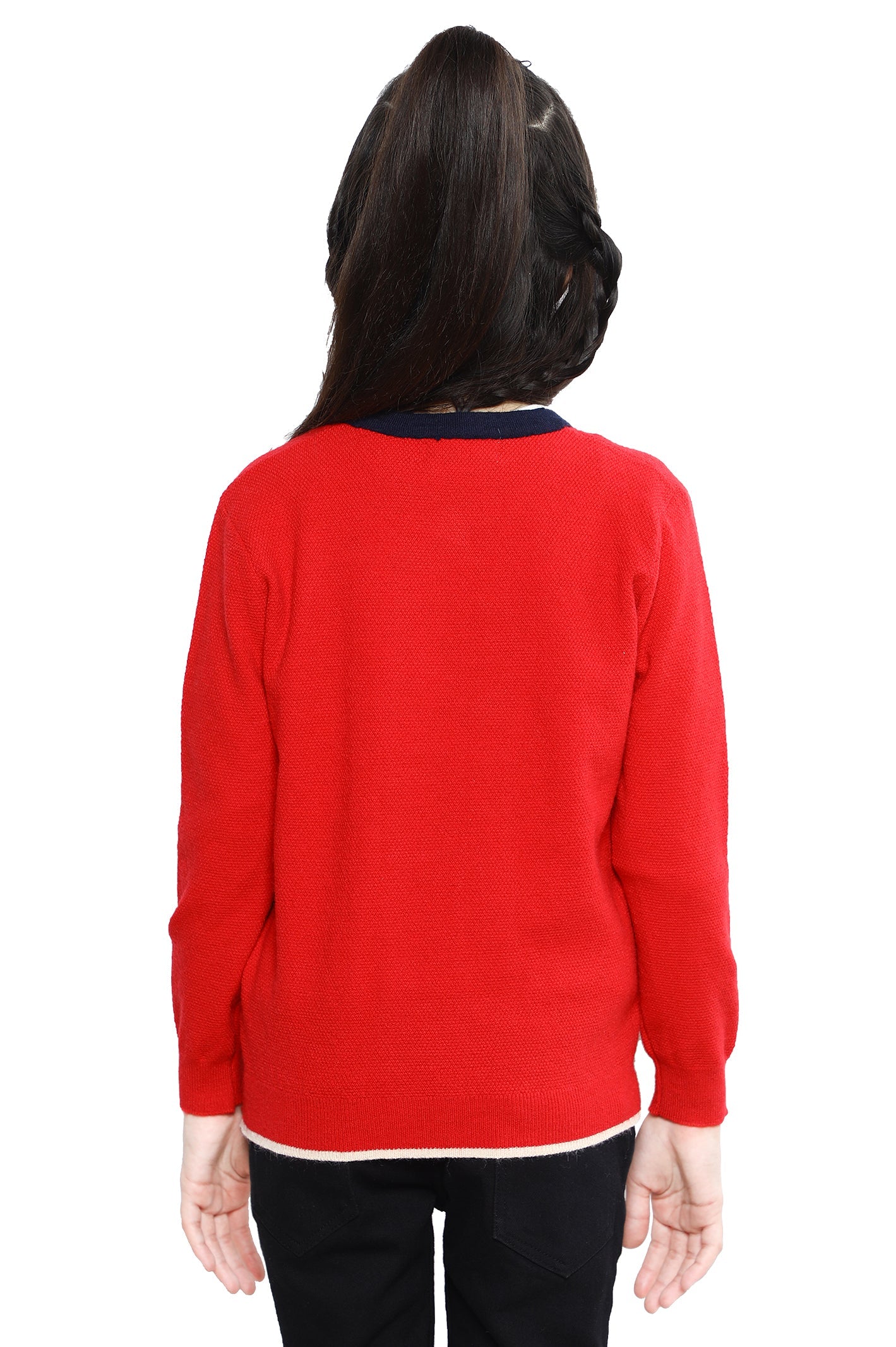 Girls Sweater SKU: KGE-0156-RED - Diners