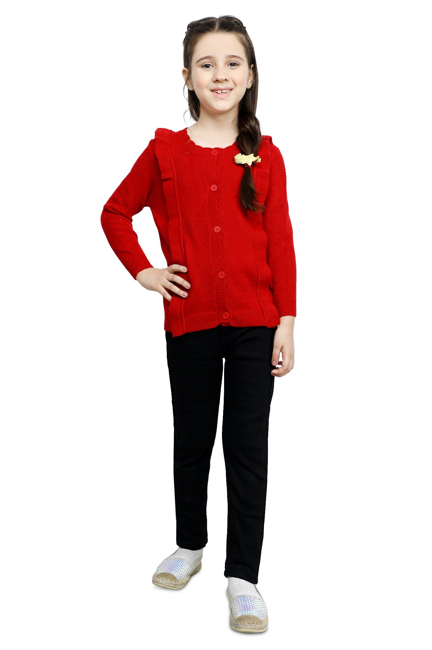 Girls Sweater SKU: KGE-0160-RED - Diners