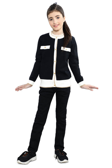 Girls Sweater SKU: KGE-0164-BLACK - Diners