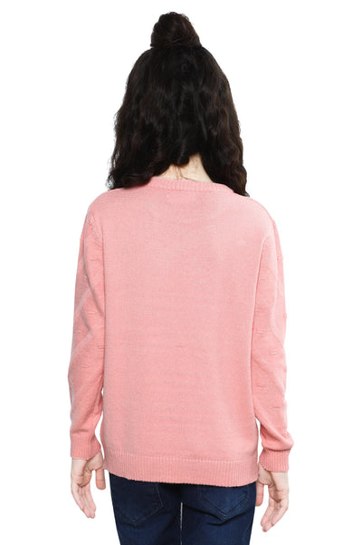 Girls Sweater SKU: KGE-0167-PEACH - Diners