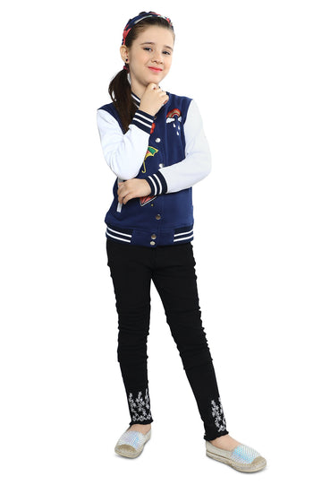 Girls Jackets SKU: KGF-0135-N-BLUE - Diners