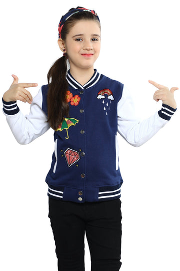 Girls Jackets SKU: KGF-0135-N-BLUE - Diners