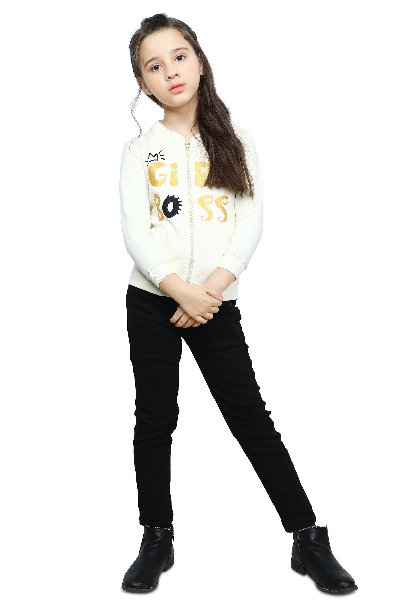 Girls Jackets SKU: KGF-0140-OFFWHITE - Diners