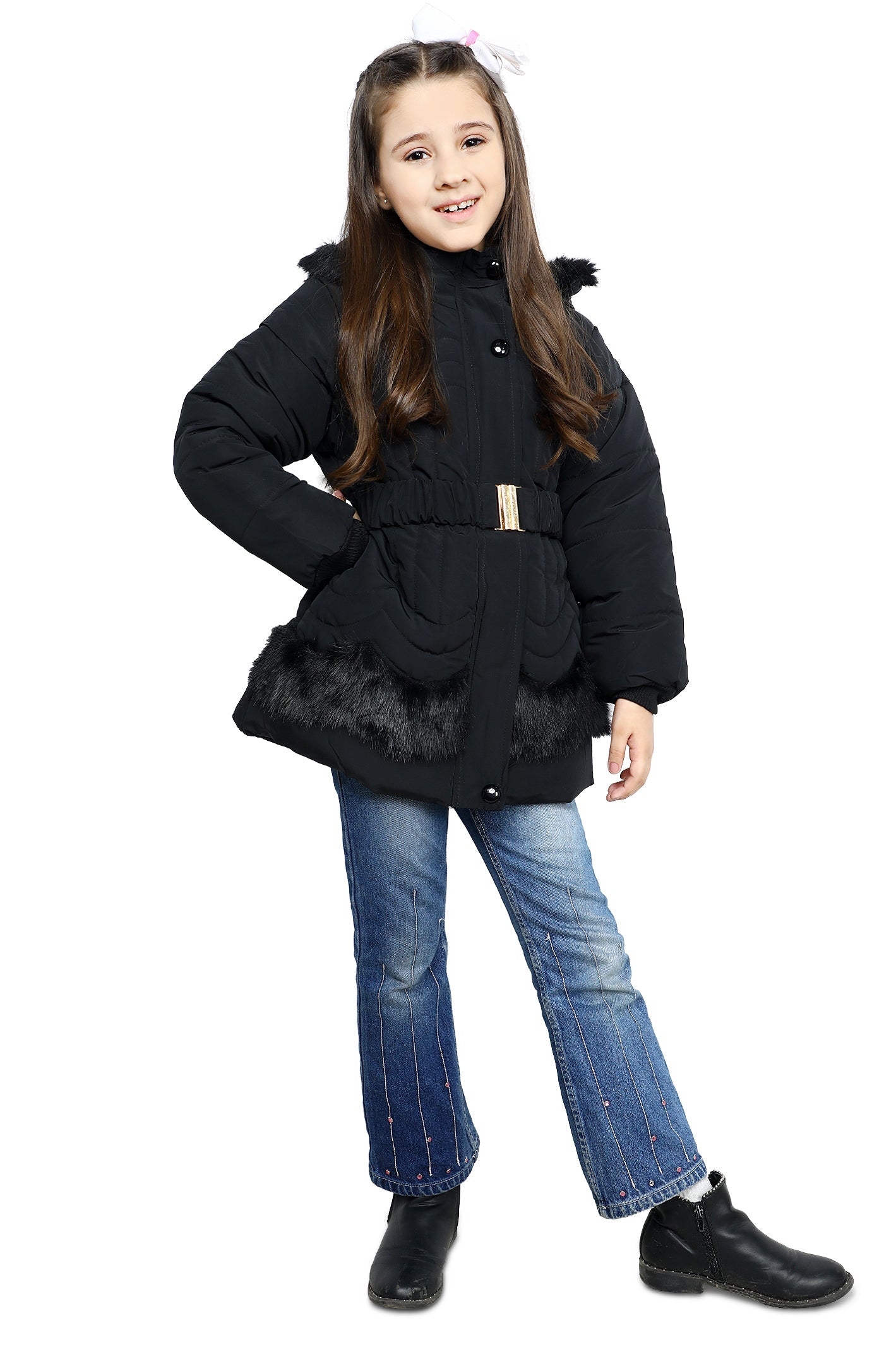 Girls Jackets SKU: KGF-0154-BLACK - Diners