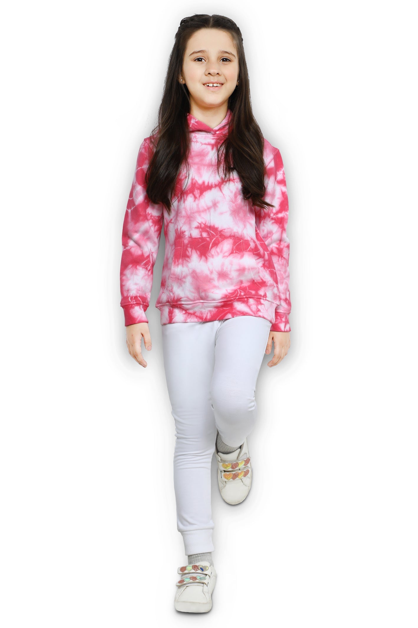 Pull Over Hoodie For Girls SKU: KGI-0006-PINK - Diners