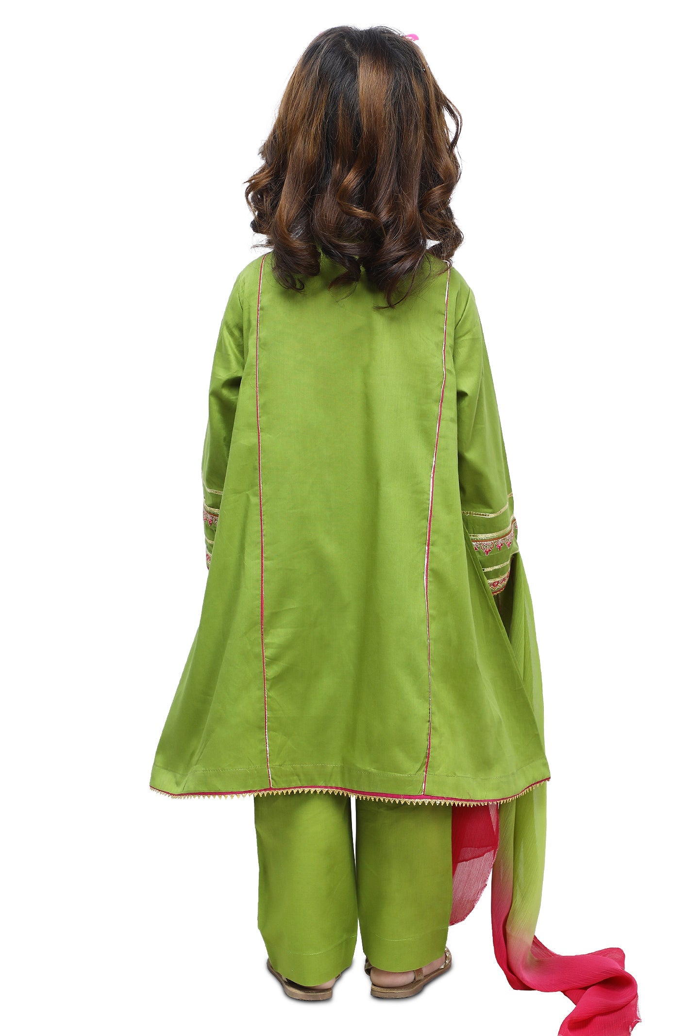 Girls 2Pcs Suit in Green SKU: KGKK-0231-GREEN - Diners