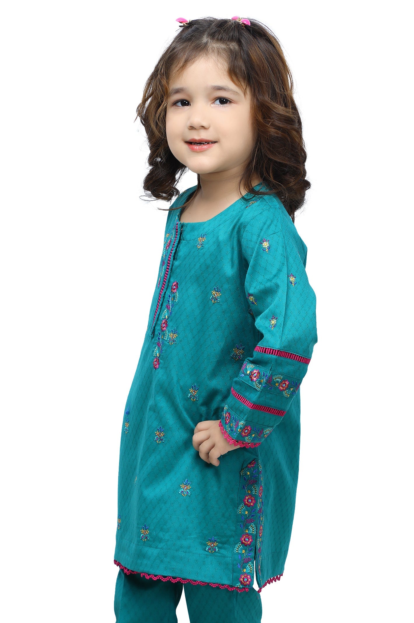 Girls 2Pcs Suit in Green SKU: KGKK-0382-GREEN - Diners