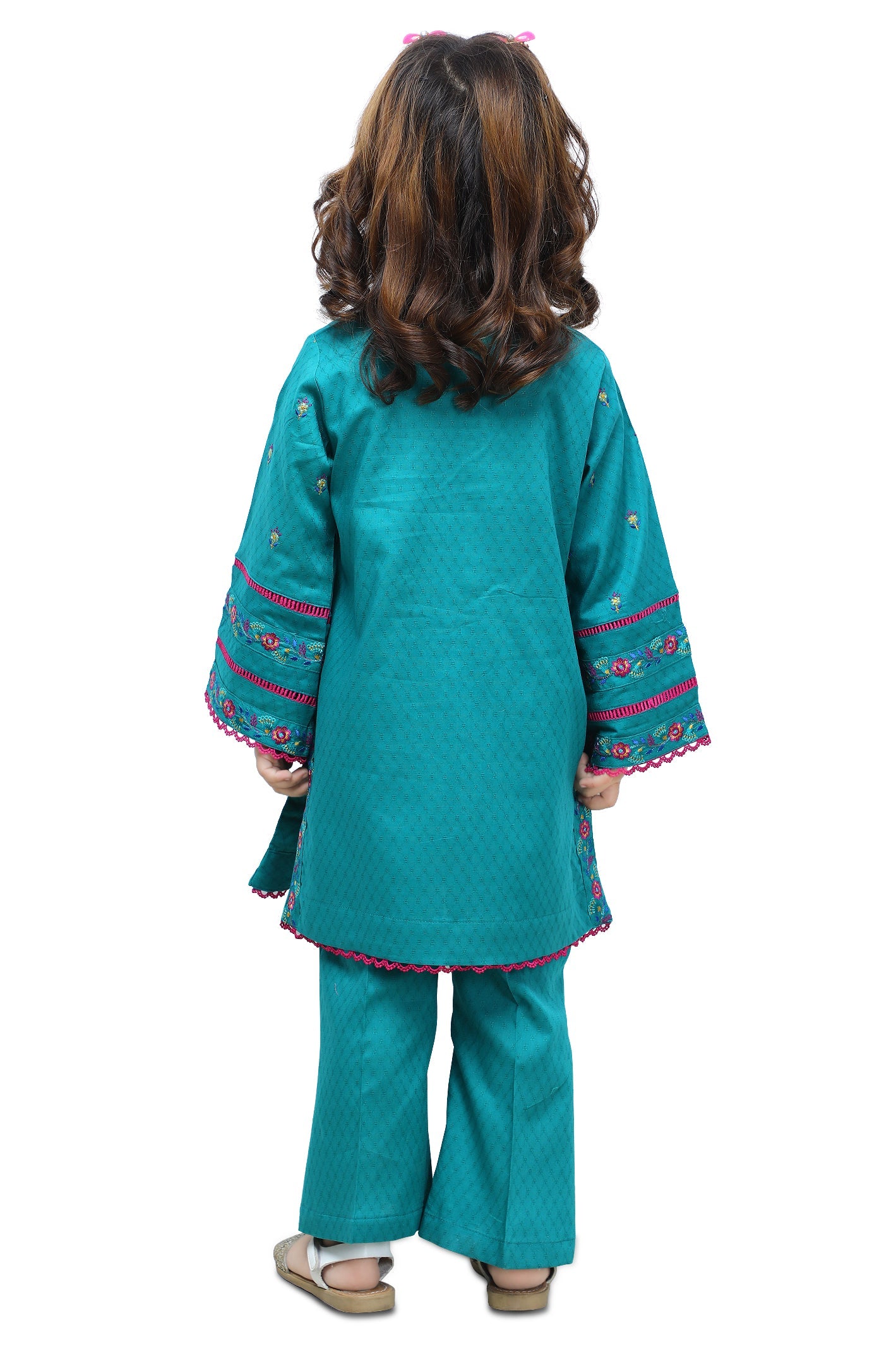 Girls 2Pcs Suit in Green SKU: KGKK-0382-GREEN - Diners