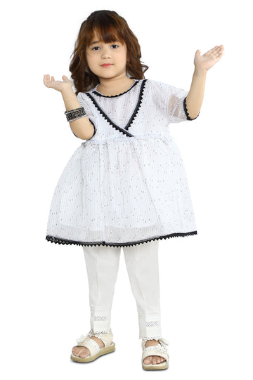 Girls Kurti SKU: KGKK-0419-WHITE - Diners
