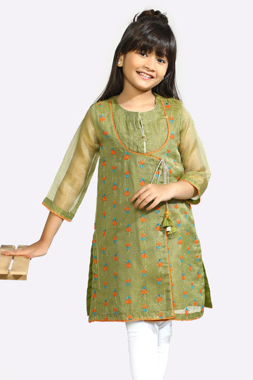 Green Girls Kurti From Diners