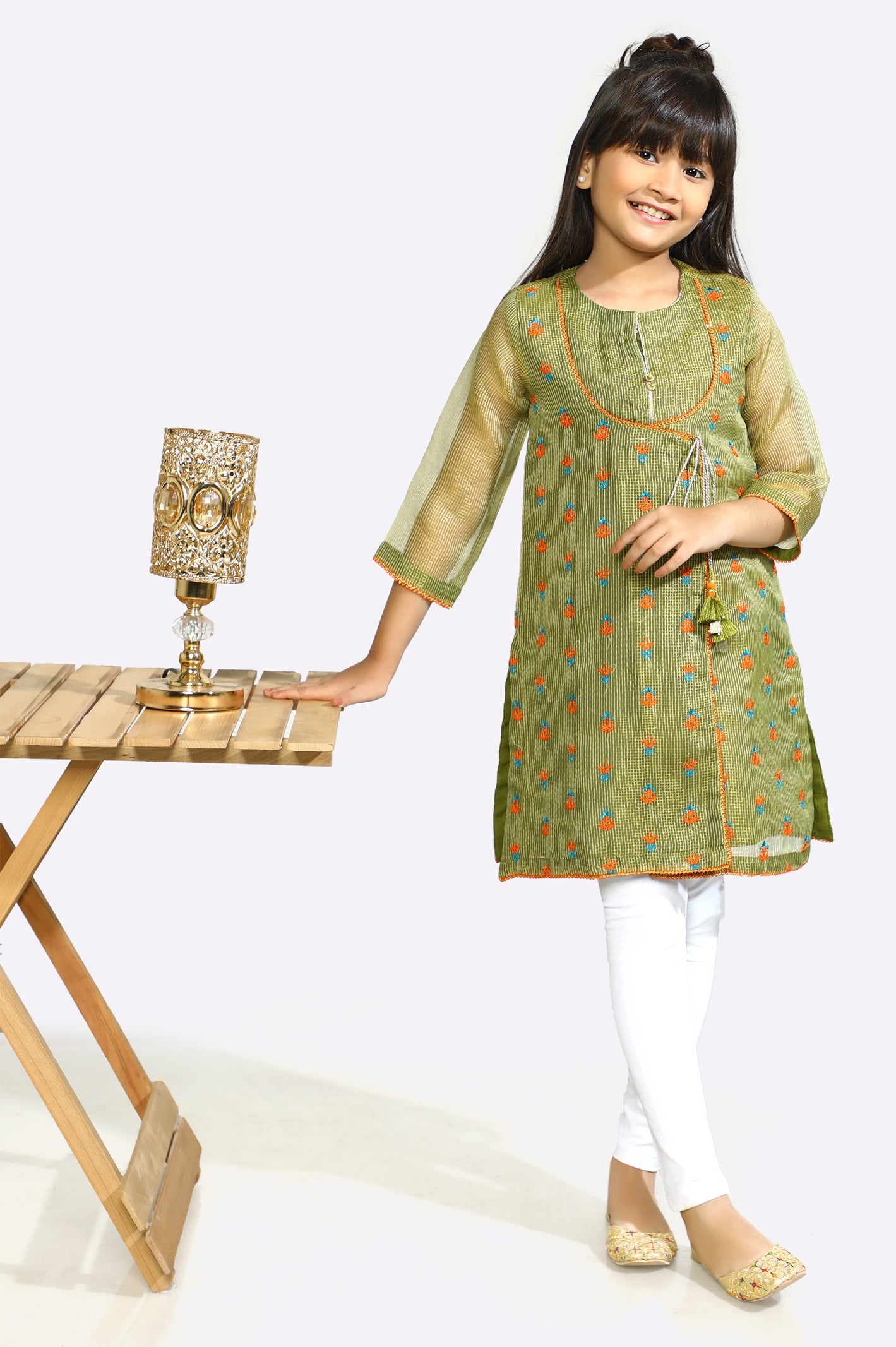 Green Girls Kurti From Diners