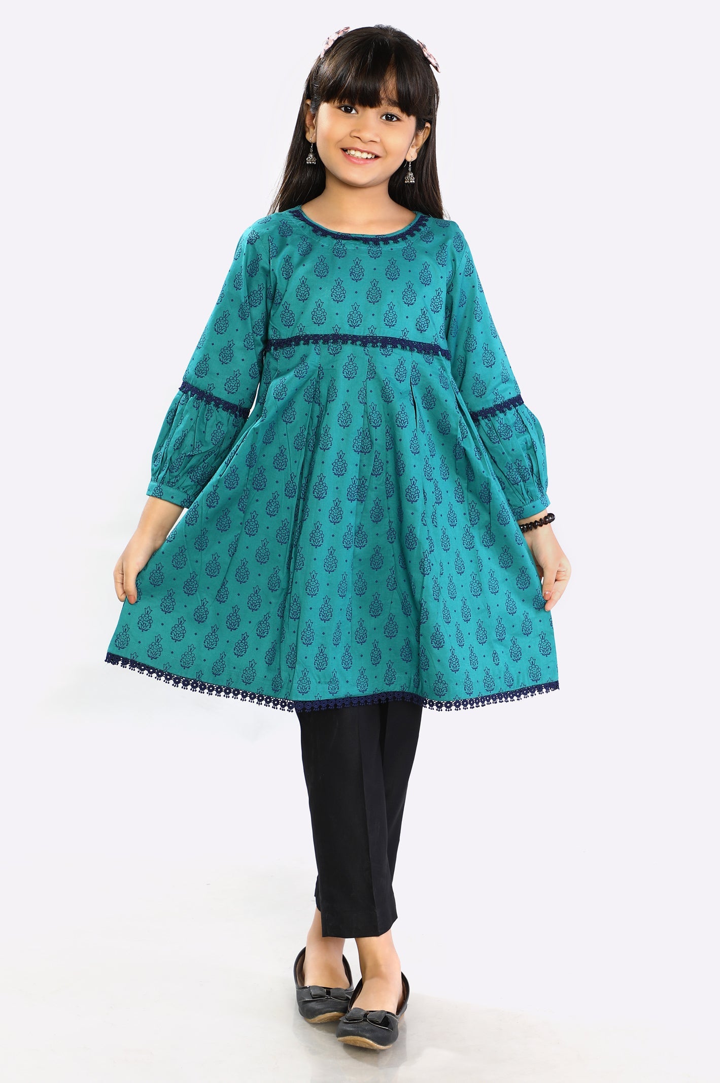 Green Girls Kurti From Diners