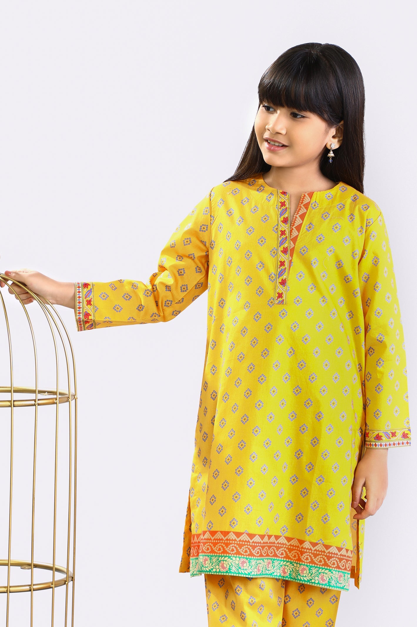 Cambric Yellow 2PC Suit From Diners