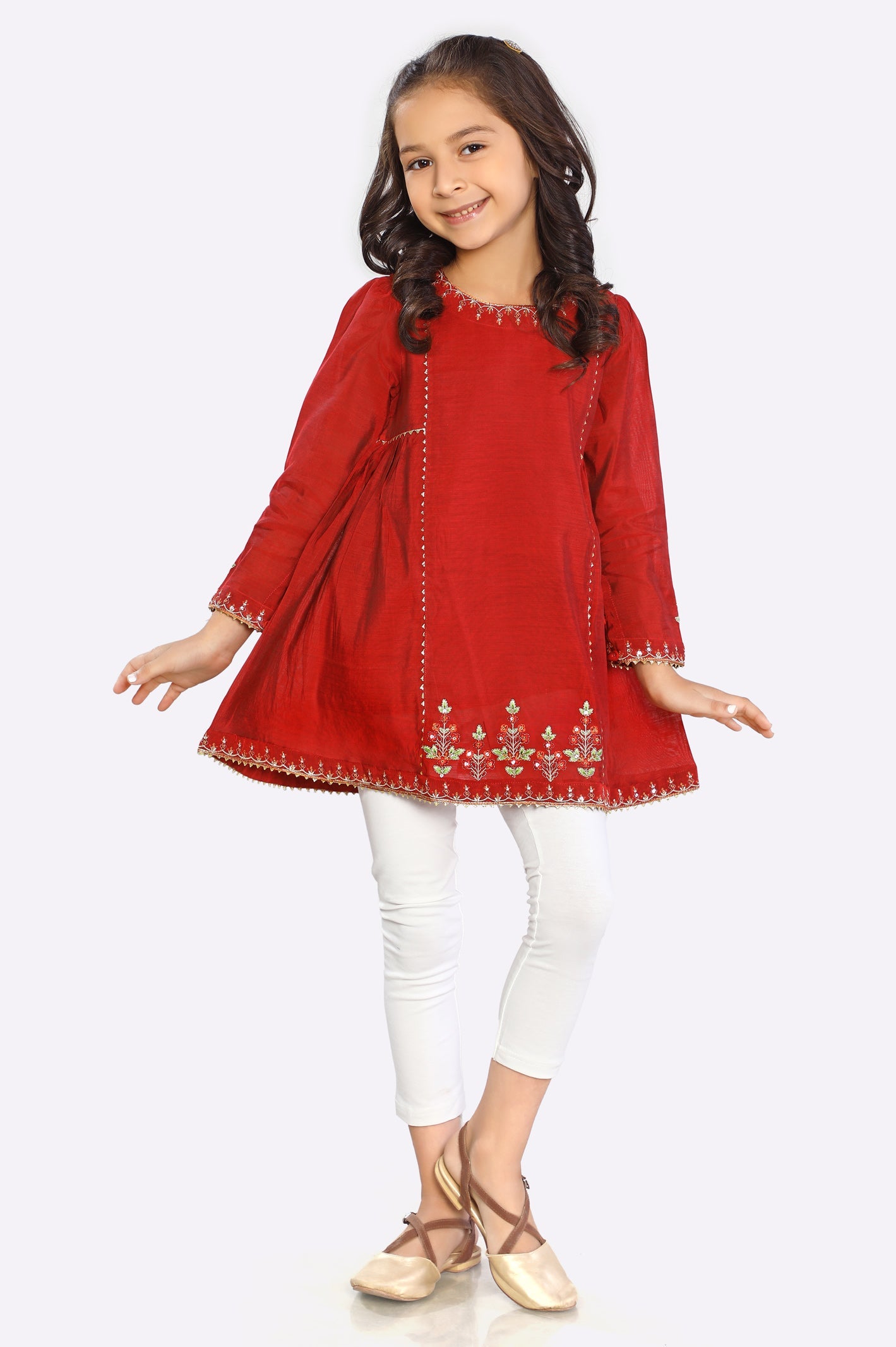 Red Girls Kurti From Diners