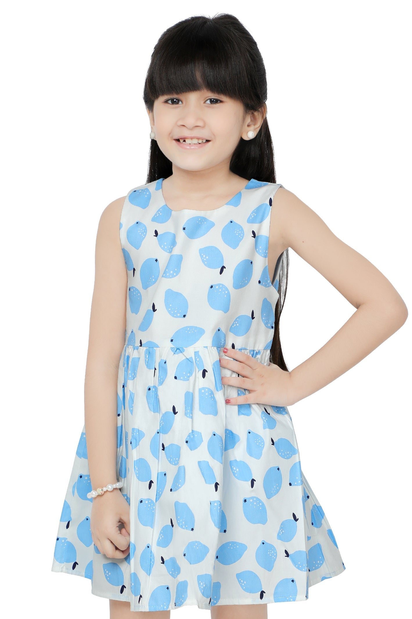 Girls Frock in White SKU: KGL-0340-WHITE - Diners