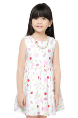 Girls Frock in White SKU: KGL-0347-WHITE - Diners