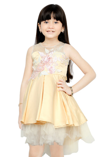 Girls Frock SKU: KGL-0357-BROWN - Diners