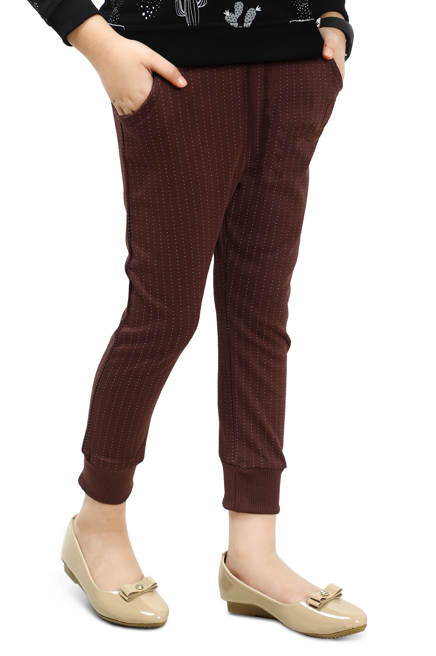 Trouser For Girls SKU: KJP-0001-BROWN - Diners