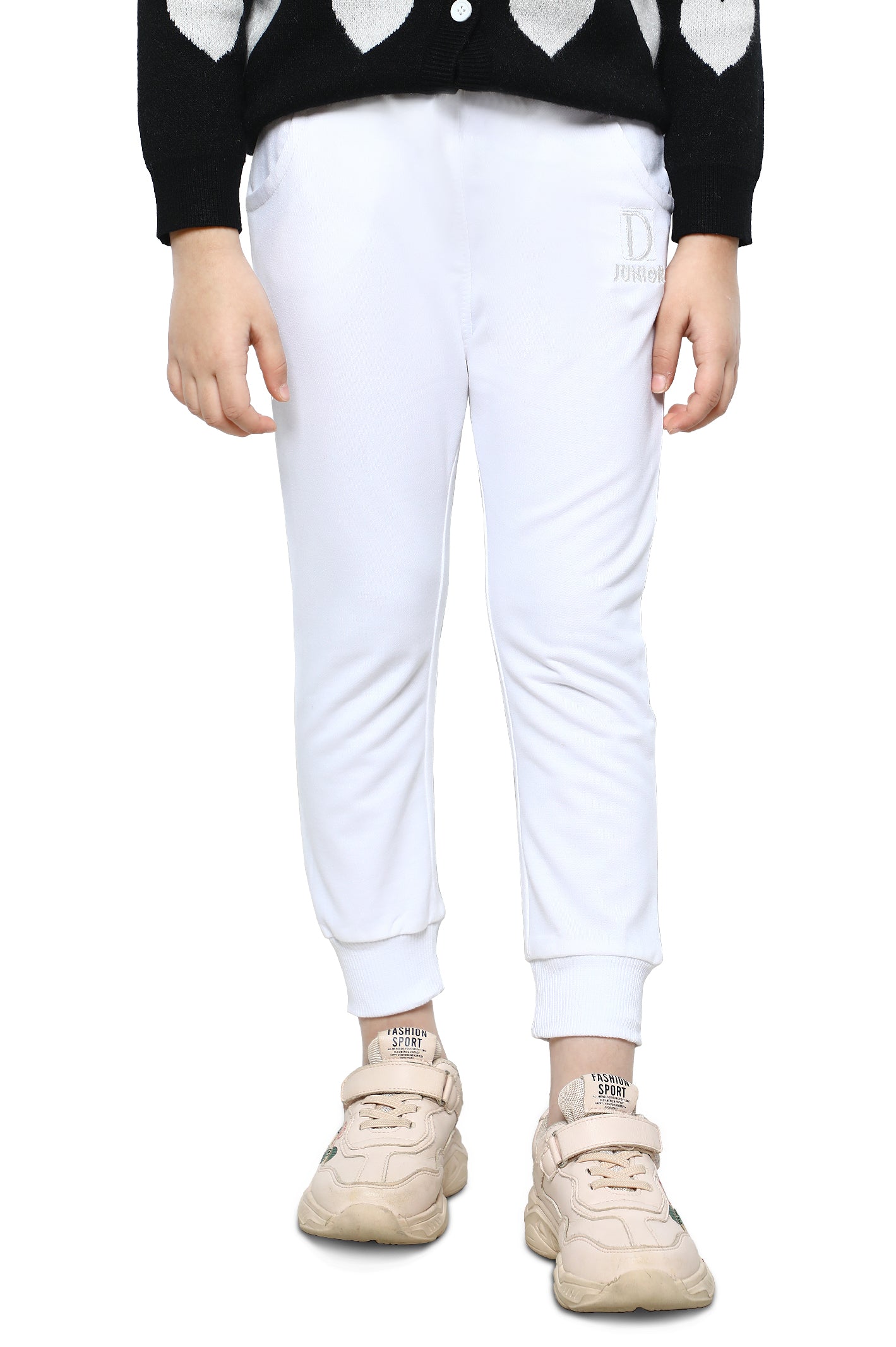 Trouser For Girls SKU: KJP-0004-WHITE - Diners