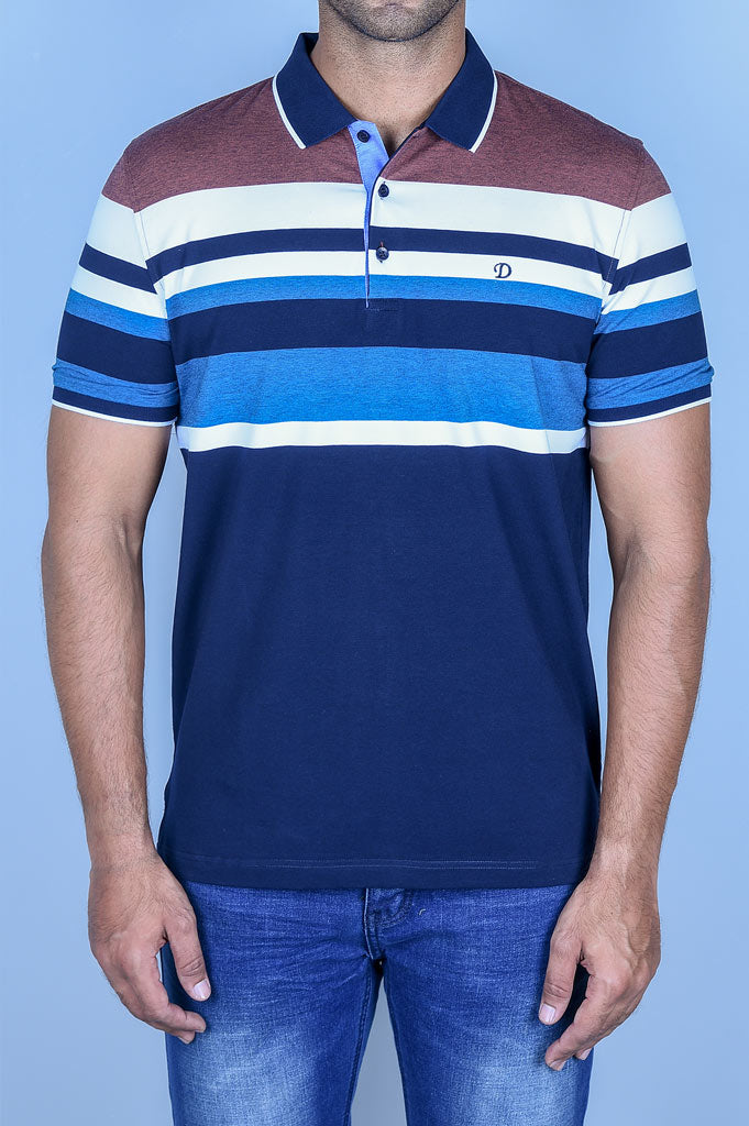 Diner's Men's Polo T-Shirt SKU: NA652-BROWN - Diners