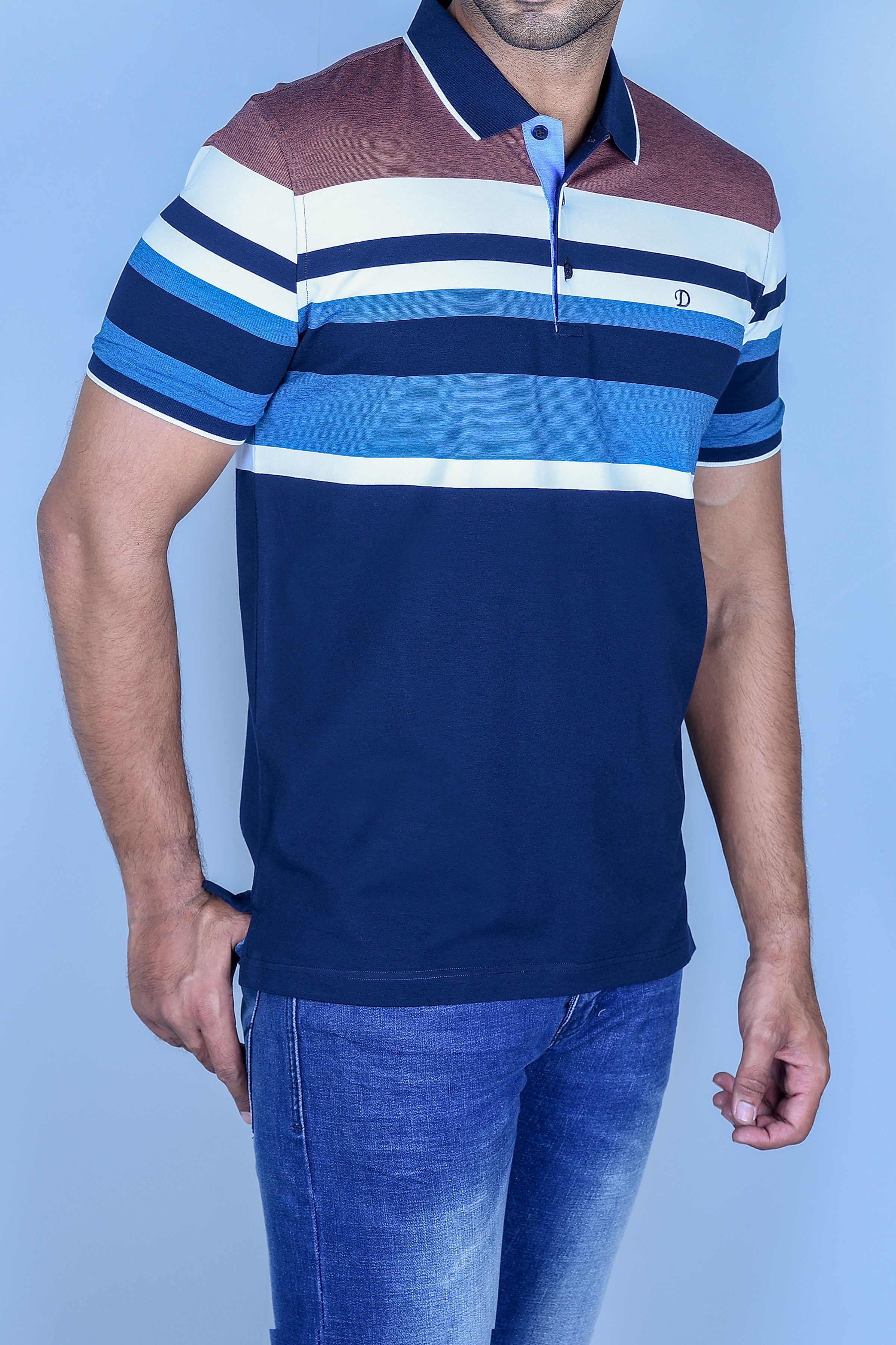 Diner's Men's Polo T-Shirt SKU: NA652-BROWN - Diners