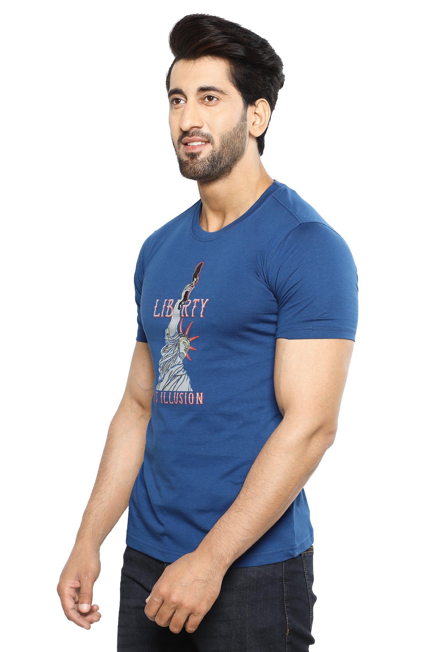 Diners Men's Round Neck T-Shirt SKU: NA804-N-BLUE - Diners