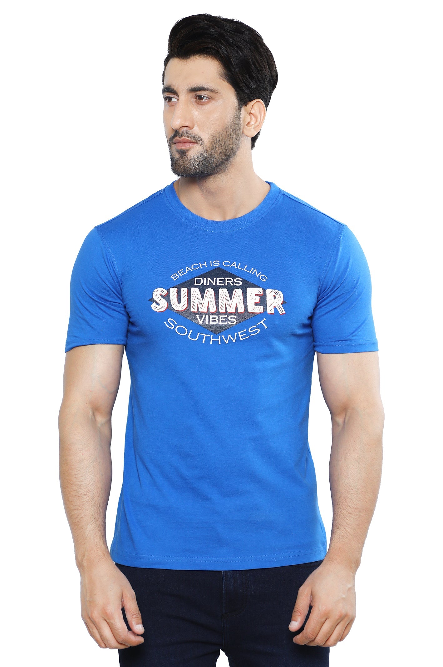 Diners Men's Round Neck T-Shirt SKU: NA816-R-BLUE - Diners