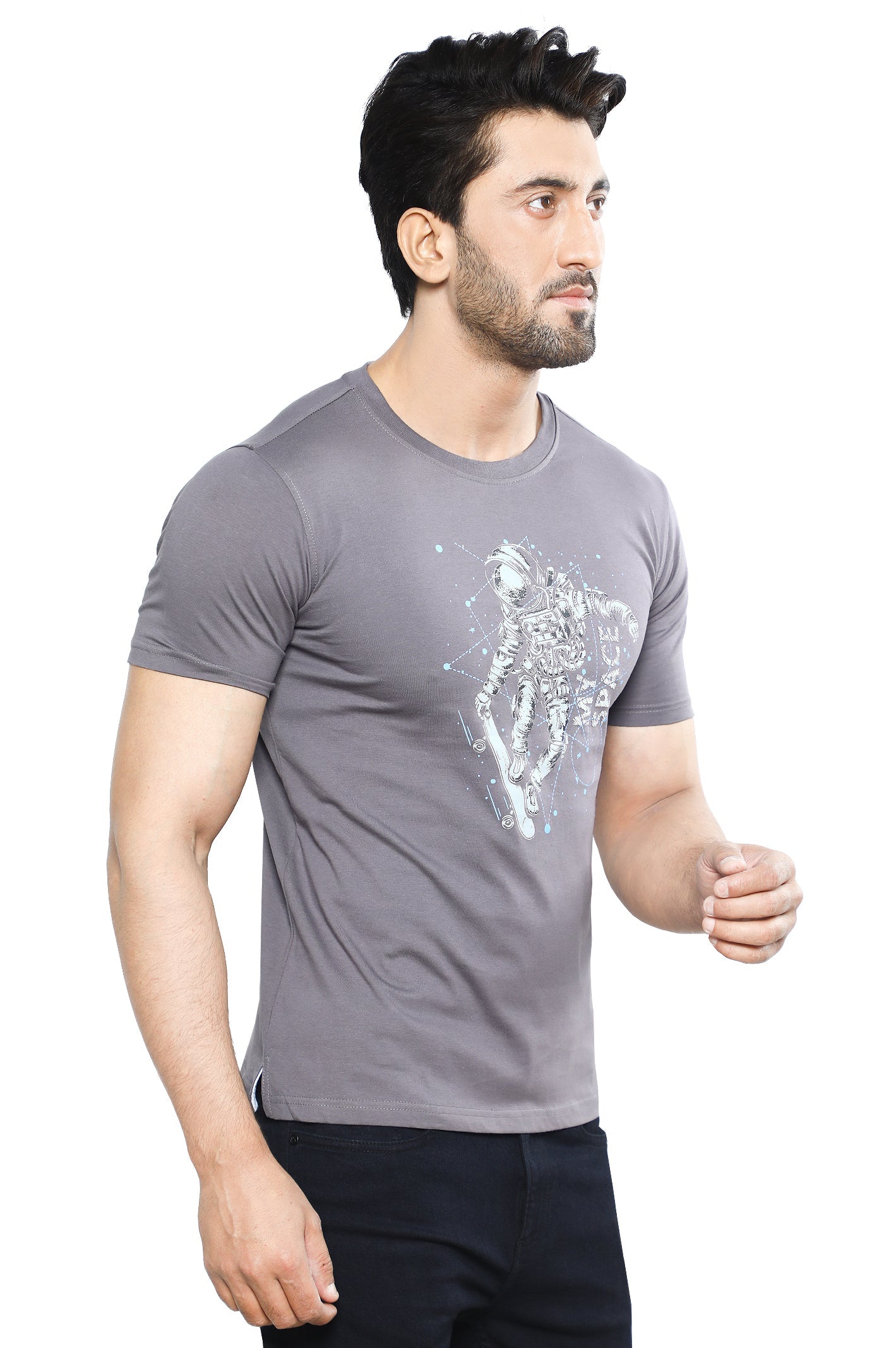 Diners Men's Round Neck T-Shirt SKU: NA824-GREY - Diners