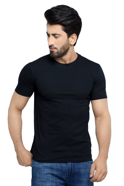 Diners Mens Round Neck T-Shirt SKU: NA856-BLACK - Diners