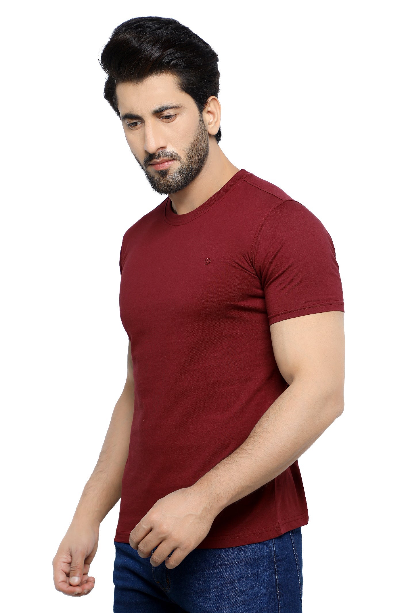 Diners Mens Round Neck T-Shirt SKU: NA856-MAROON - Diners