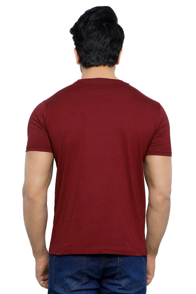 Diners Mens Round Neck T-Shirt SKU: NA856-MAROON - Diners