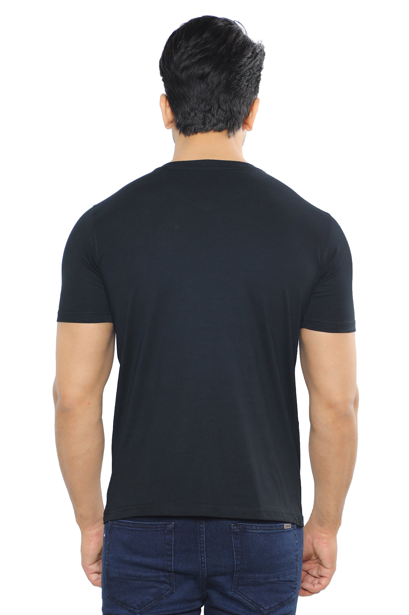 Diners Men's V Neck T-Shirt SKU: NA857-BLACK - Diners