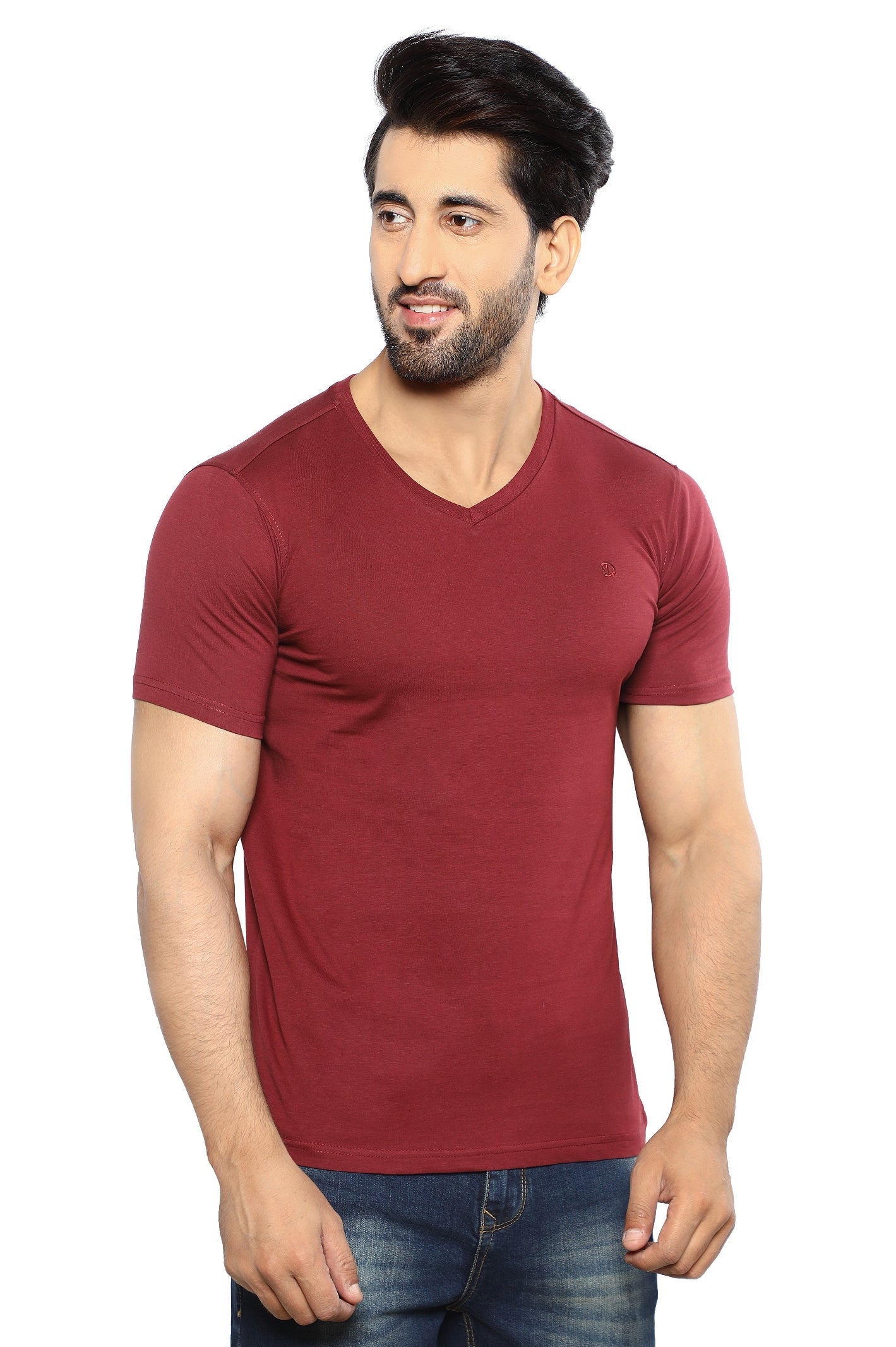 Diners Men's Round Neck T-Shirt SKU: NA857-MAROON - Diners