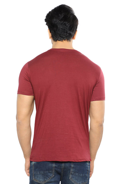 Diners Men's Round Neck T-Shirt SKU: NA857-MAROON - Diners
