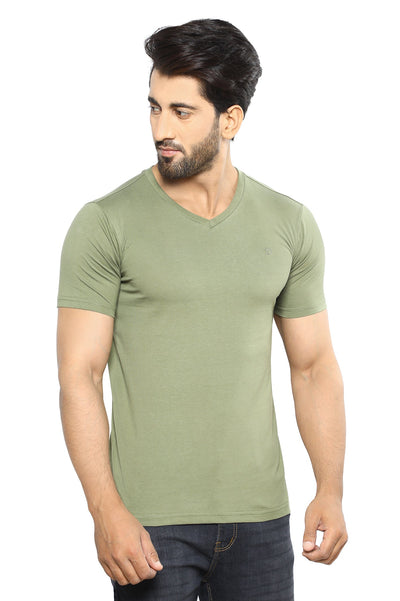 Diners Men's Round Neck T-Shirt SKU: NA857-OLIVE - Diners