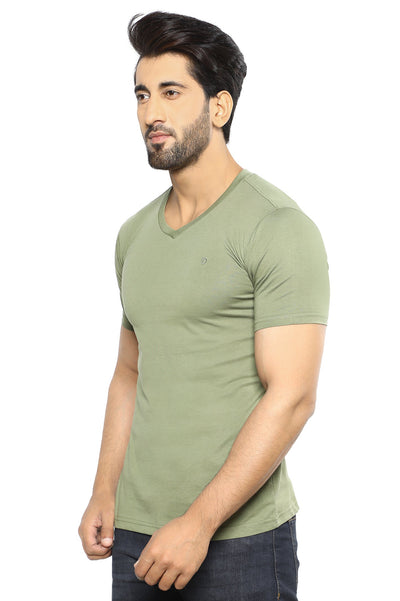 Diners Men's Round Neck T-Shirt SKU: NA857-OLIVE - Diners